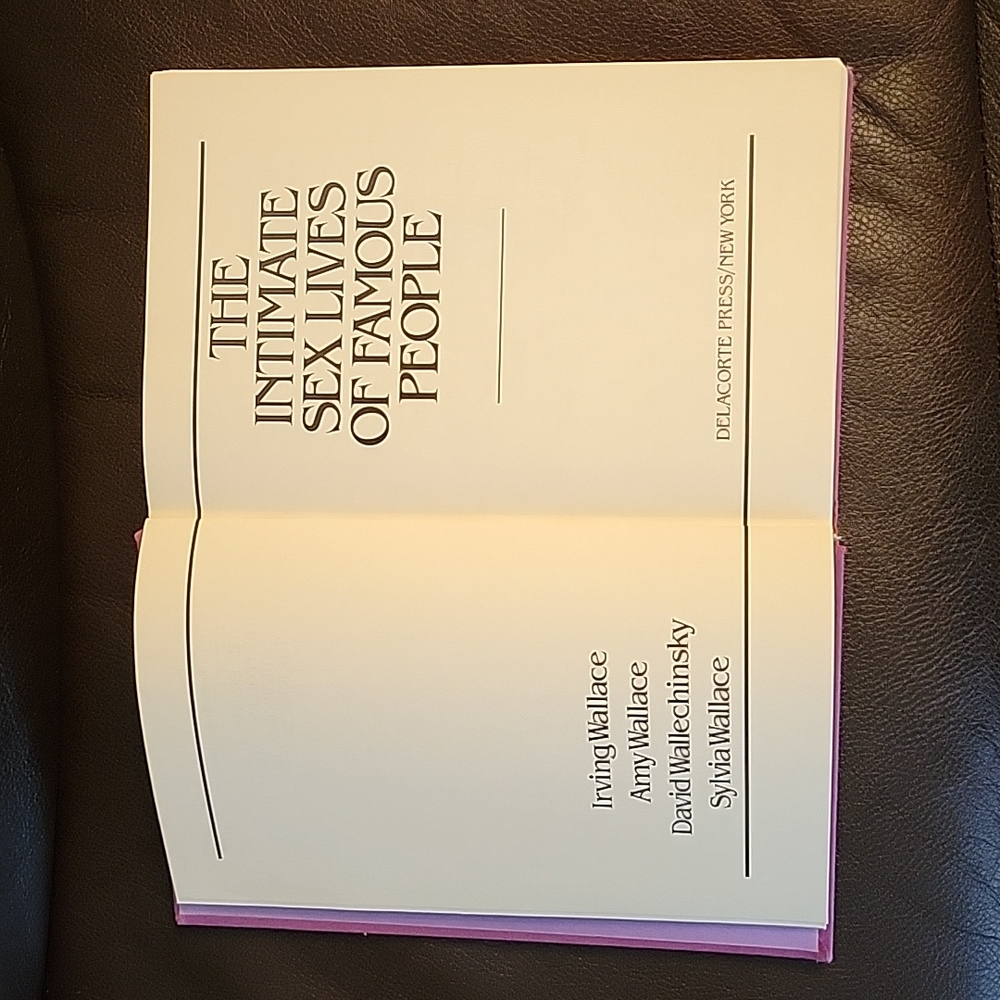 The Intimate Sex Lives of Famous People, book by Irving Wallace, Amy Wallace, Da